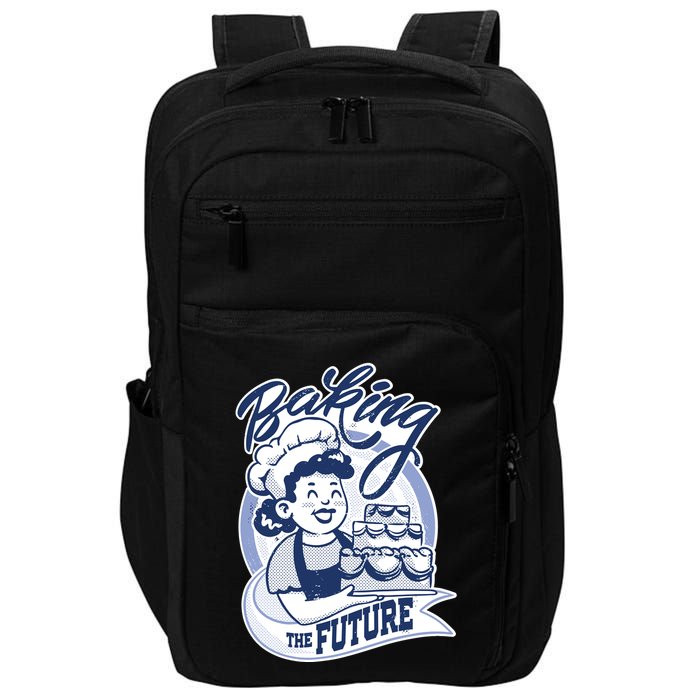 Baking The Future Retro Cartoon Impact Tech Backpack