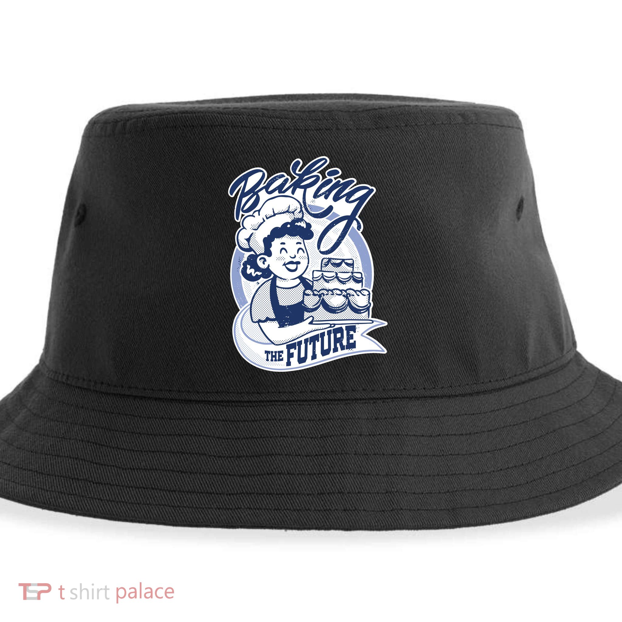 Baking The Future Retro Cartoon Sustainable Bucket Hat