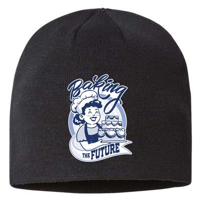 Baking The Future Retro Cartoon Sustainable Beanie