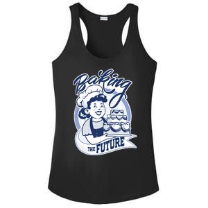 Baking The Future Retro Cartoon Ladies PosiCharge Competitor Racerback Tank