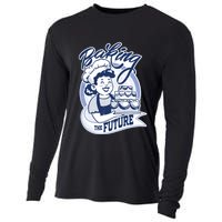 Baking The Future Retro Cartoon Cooling Performance Long Sleeve Crew