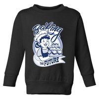 Baking The Future Retro Cartoon Toddler Sweatshirt