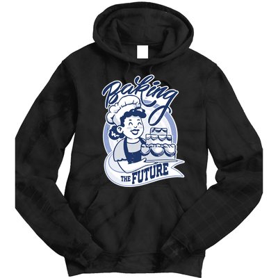 Baking The Future Retro Cartoon Tie Dye Hoodie