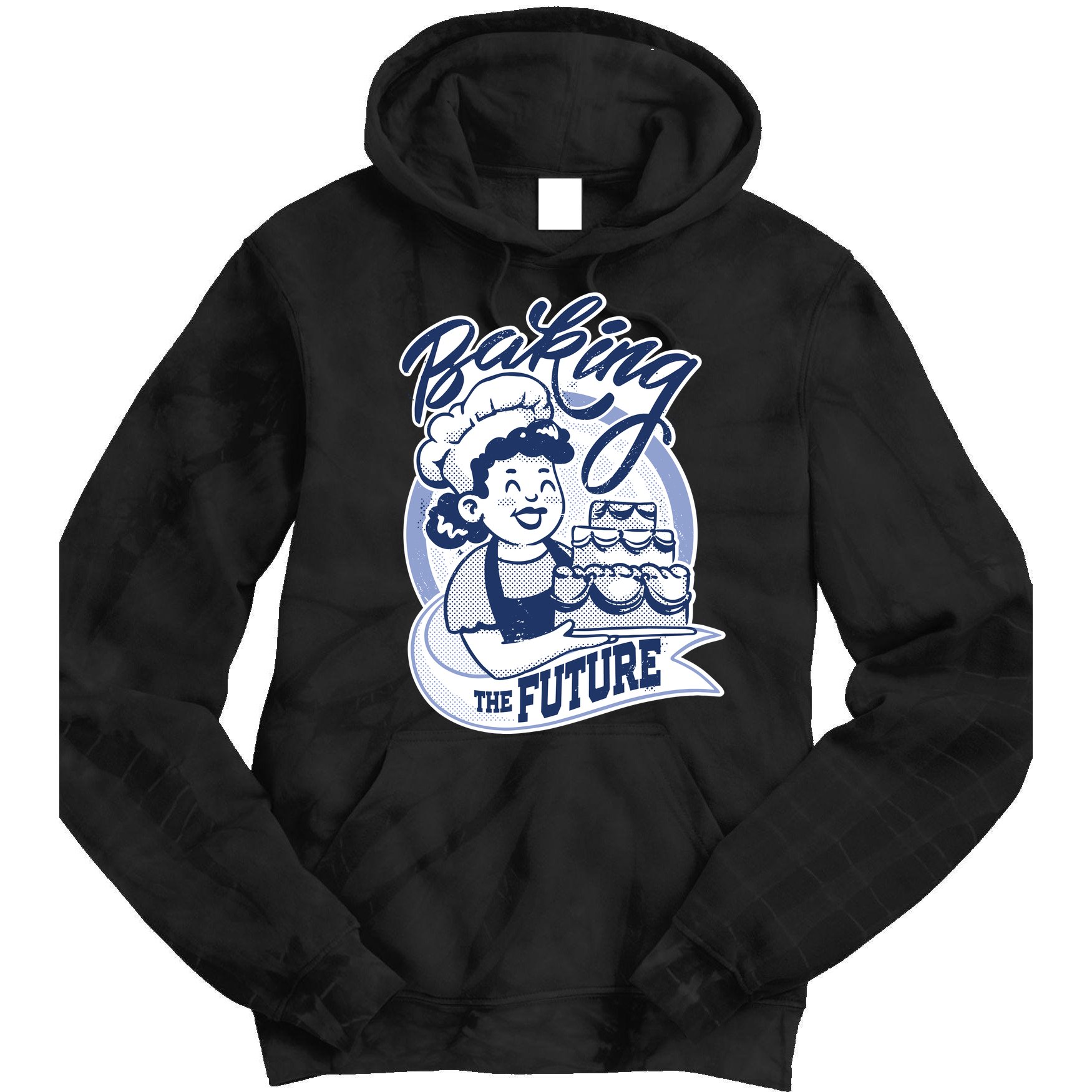 Baking The Future Retro Cartoon Tie Dye Hoodie