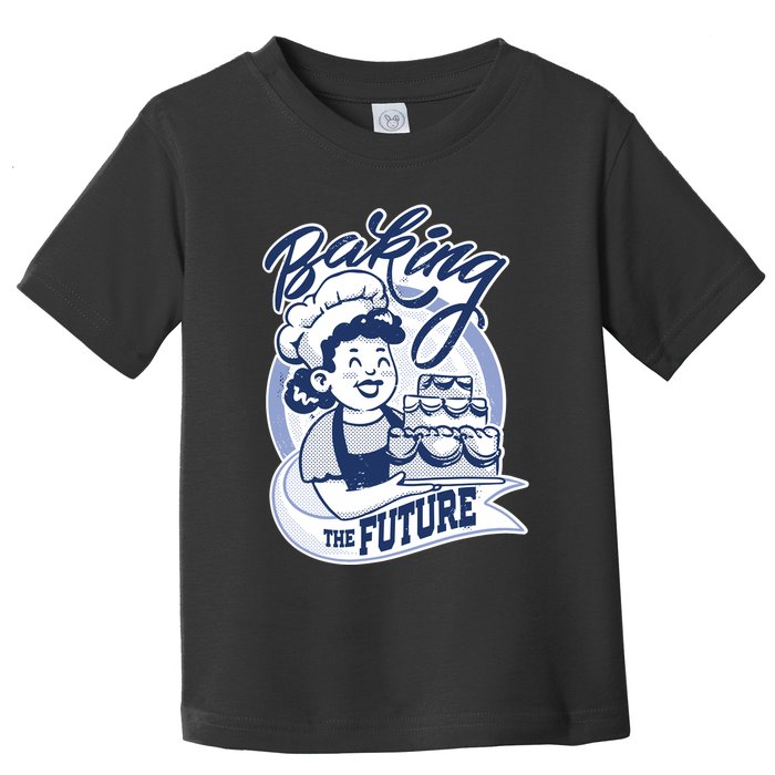 Baking The Future Retro Cartoon Toddler T-Shirt