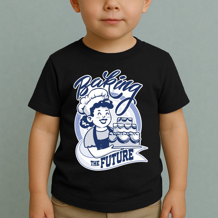 Baking The Future Retro Cartoon Toddler T-Shirt