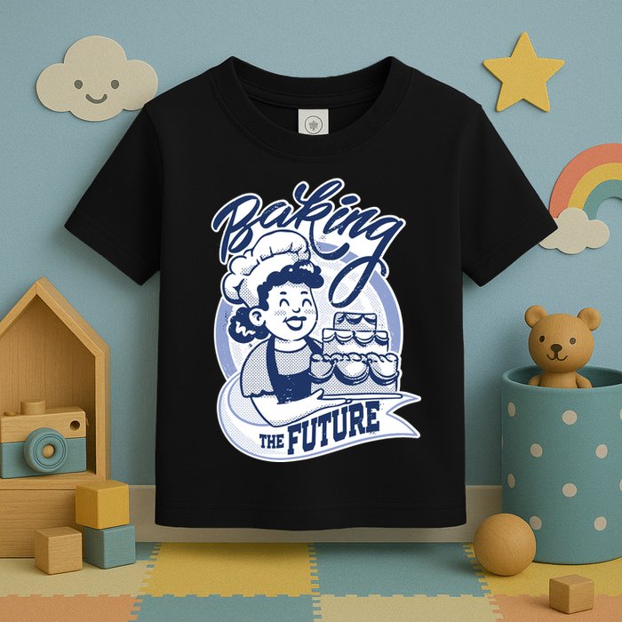 Baking The Future Retro Cartoon Toddler T-Shirt