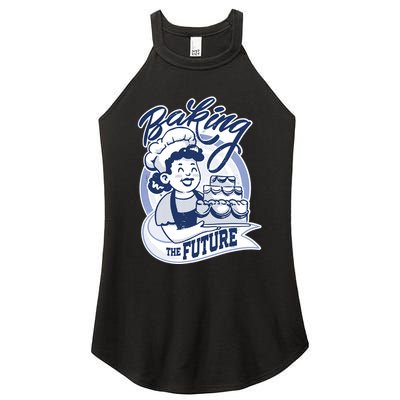 Baking The Future Retro Cartoon Women's Perfect Tri Rocker Tank