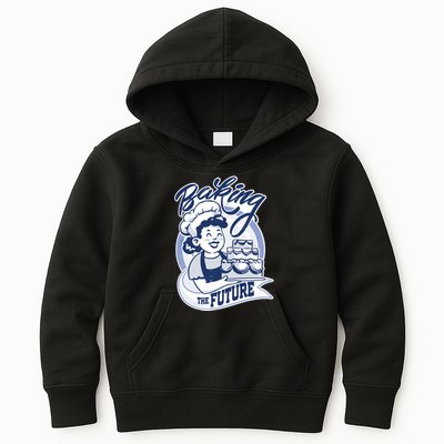 Baking The Future Retro Cartoon Kids Hoodie