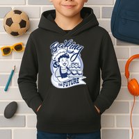 Baking The Future Retro Cartoon Kids Hoodie