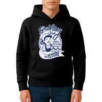 Baking The Future Retro Cartoon Kids Hoodie