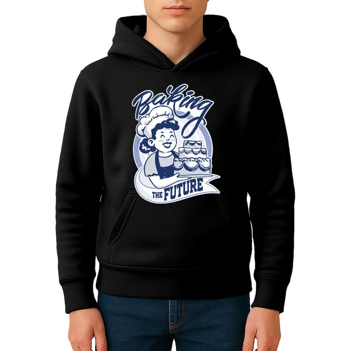 Baking The Future Retro Cartoon Kids Hoodie