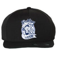 Baking The Future Retro Cartoon Wool Snapback Cap