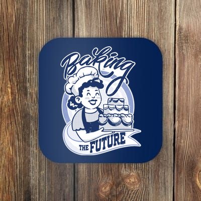 Baking The Future Retro Cartoon Coaster