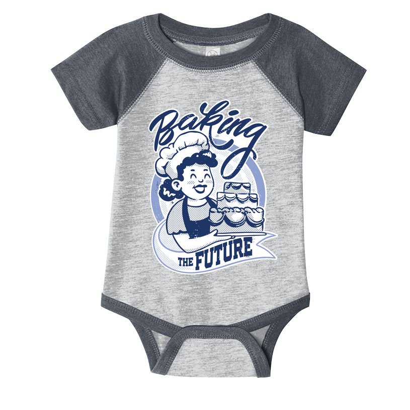 Baking The Future Retro Cartoon Infant Baby Jersey Bodysuit