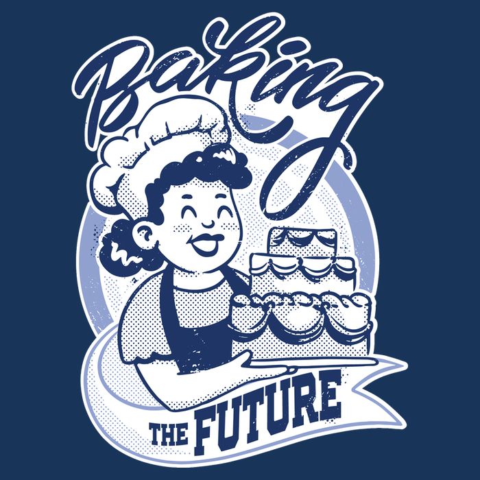 Baking The Future Retro Cartoon Infant Baby Jersey Bodysuit