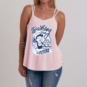 Baking The Future Retro Cartoon Women's Strappy Tank