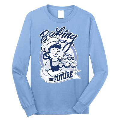 Baking The Future Retro Cartoon Long Sleeve Shirt