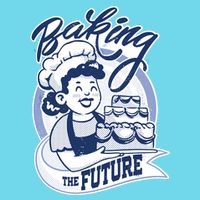 Baking The Future Retro Cartoon Kids T-Shirt