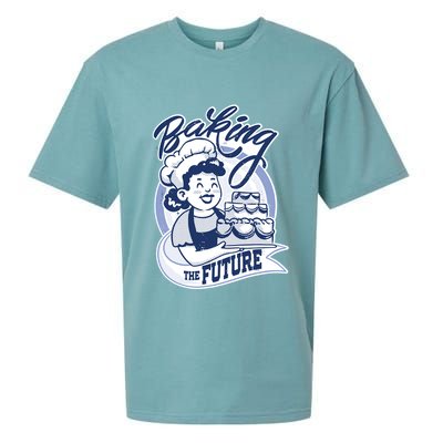 Baking The Future Retro Cartoon Sueded Cloud Jersey T-Shirt