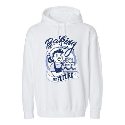 Baking The Future Retro Cartoon Garment-Dyed Fleece Hoodie