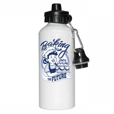 Baking The Future Retro Cartoon Aluminum Water Bottle