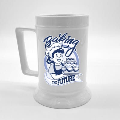 Baking The Future Retro Cartoon Beer Stein