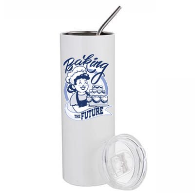 Baking The Future Retro Cartoon Stainless Steel Tumbler