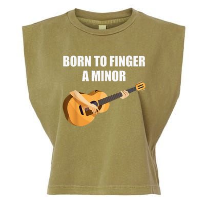 Born To Finger A Minor Guitar Garment-Dyed Women's Muscle Tee