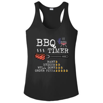 Bbq Timer Flag Funny Barbecue Grill Dad Grandpa Ladies PosiCharge Competitor Racerback Tank