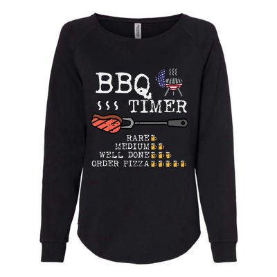 Bbq Timer Flag Funny Barbecue Grill Dad Grandpa Womens California Wash Sweatshirt