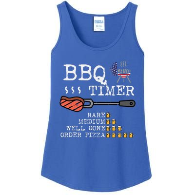 Bbq Timer Flag Funny Barbecue Grill Dad Grandpa Ladies Essential Tank