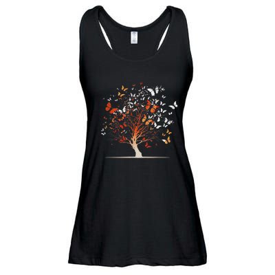 Butterfly Tree Funny Butterfly Ladies Essential Flowy Tank