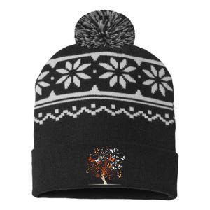 Butterfly Tree Funny Butterfly USA-Made Snowflake Beanie