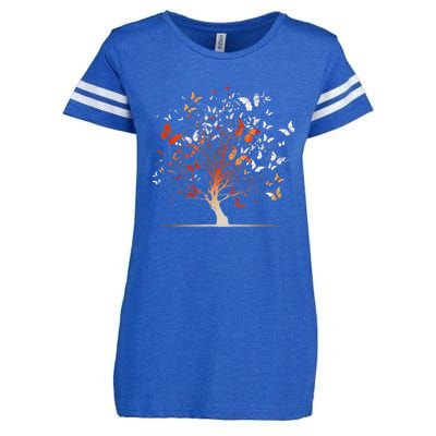 Butterfly Tree Funny Butterfly Enza Ladies Jersey Football T-Shirt