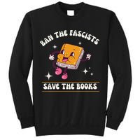 Ban The Fascists Save The Books Funny Retro Vintage Design Sweatshirt