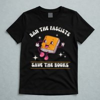 Ban The Fascists Save The Books Funny Retro Vintage Design T-Shirt
