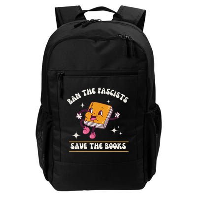 Ban The Fascists Save The Books Funny Retro Vintage Design Backpack