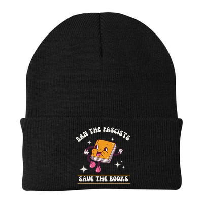 Ban The Fascists Save The Books Funny Retro Vintage Design Beanie