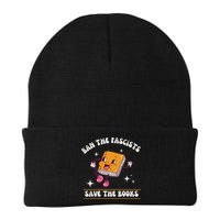 Ban The Fascists Save The Books Funny Retro Vintage Design Beanie