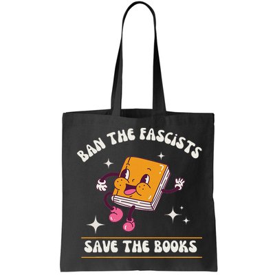Ban The Fascists Save The Books Funny Retro Vintage Design Bag