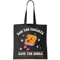 Ban The Fascists Save The Books Funny Retro Vintage Design Bag