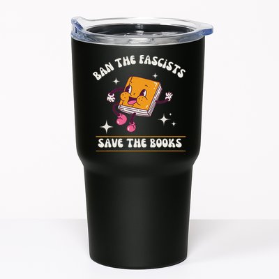 Ban The Fascists Save The Books Funny Retro Vintage Design Tumbler