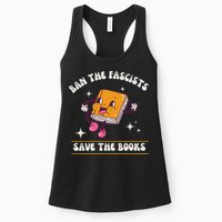 Ban The Fascists Save The Books Funny Retro Vintage Design Womens Tank Top