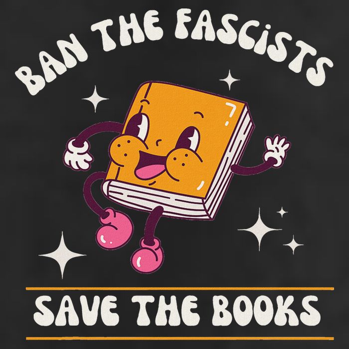 Ban The Fascists Save The Books Funny Retro Vintage Design Trucker Hat
