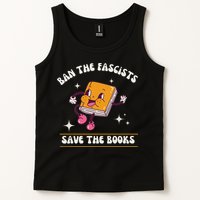 Ban The Fascists Save The Books Funny Retro Vintage Design Tank Top