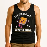 Ban The Fascists Save The Books Funny Retro Vintage Design Tank Top