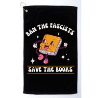 Ban The Fascists Save The Books Funny Retro Vintage Design Golf Towel