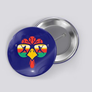 Baseball Turkey Face Sunglasses Thanksgiving Gift Button