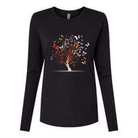 Butterfly Tree Funny Butterfly Womens Cotton Relaxed Long Sleeve T-Shirt